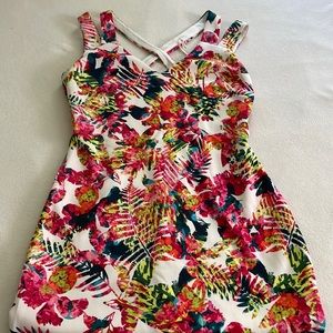 Guess strappy colorful floral dress